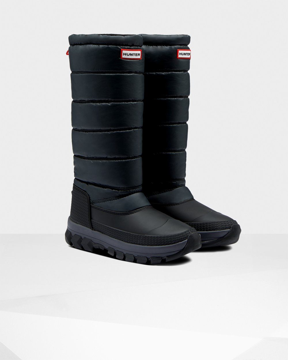 Womens Snow Boots - Hunter Original Insulated Tall (25KNXIEDF) - Black